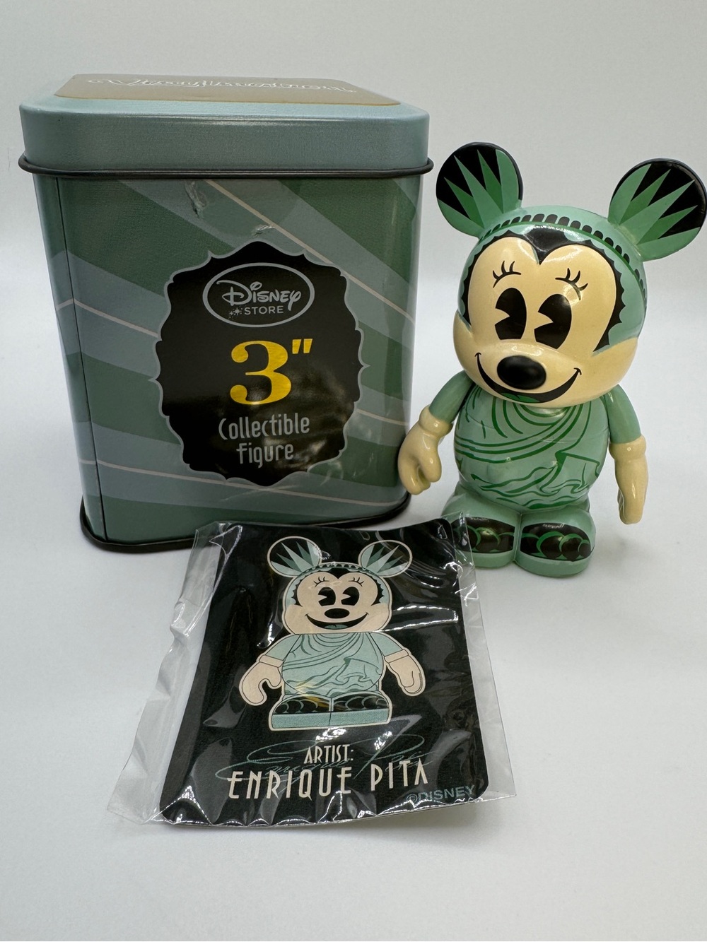 Disney Vinylmation Statue of Liberty Minnie Figure Tin (Missing Torch)